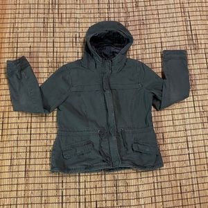 FULL TILT GIRL'S JACKET ARMY GREEN WITH HOOD